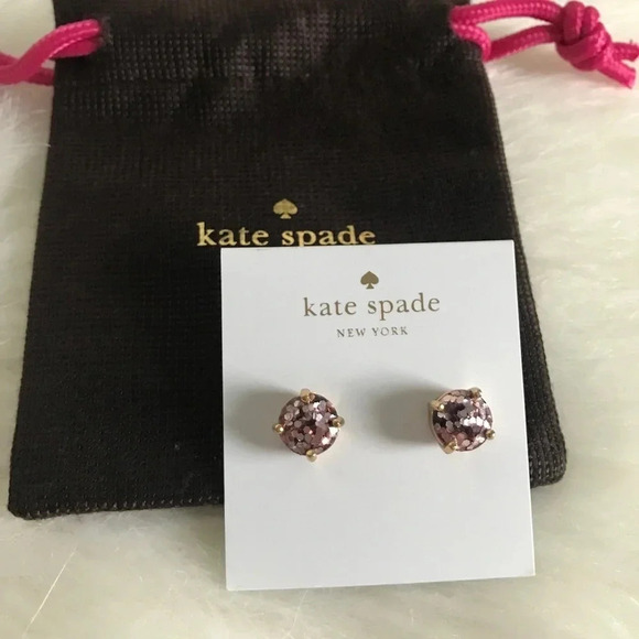 Kate spade glitter pink gumdrop earrings - Picture 1 of 2